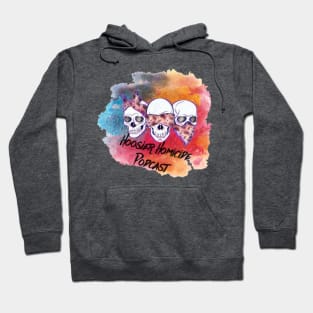 Hoosier Homicide Color Splash Skulls 2 Hoodie